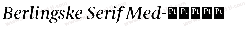 Berlingske Serif Med字体转换